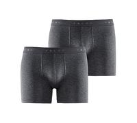 FALKE Herren Daily Comfort 2-Pack M BX Baumwolle atmungsaktiv 2 Stück Boxershorts, Grau (Dark Grey-Heather 3278), M (2er Pack)