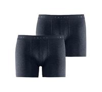 FALKE Herren Daily Comfort 2-Pack M BX Baumwolle atmungsaktiv 2 Stück Boxershorts, Grau (Midnight 6366), M (2er Pack)