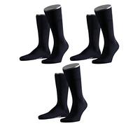 FALKE Herren Business Socken Airport, 3er Pack, Blau, Gr. 47-48