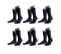 FALKE Herren Business-Socken Tiago 14662 6 Paar, Farbe:Blau;Sockengröße:45-46;Artikel:-6370 dark navy