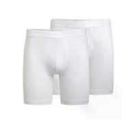 FALKE Herren Boxershorts Daily Comfort Long Leg Multipack M Bx Baumwolle atmungsaktiv 2 Stück, Weiß White 2000, M