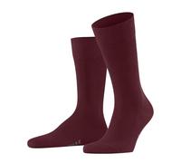 FALKE Herren Socken Family M So Baumwolle einfarbig 1 Paar, Rot Ruby 8830, 43-46