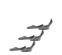 FALKE Herren Füßlinge Invisible Step Medium Cut 3-Pack M IN Baumwolle unsichtbar einfarbig 3 Paar, Grau (Light Grey Melange 3390) neu - umweltfreundlich, 41-42
