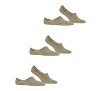 Falke Herren Füßlinge Family Invisible – Baumwolle, unsichtbar, 3er Pack, Beige (Sand Melange) 47-50