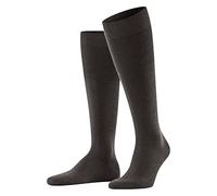 FALKE Herren Kniestrümpfe Airport M Kh Wolle Baumwolle lang einfarbig 1 Paar, Braun Brown Melange 5041, 39-40
