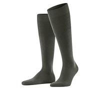 FALKE Herren Kniestrümpfe Airport M Kh Wolle Baumwolle lang einfarbig 1 Paar, Grün Green Melange 7155, 43-44