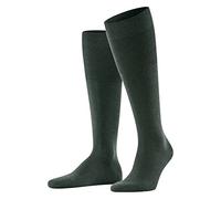 FALKE Herren Kniestrümpfe Airport M Kh Wolle Baumwolle lang einfarbig 1 Paar, Grün Hunter Green 7441, 43-44
