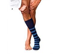 FALKE Herren Kniestrümpfe Gentlemen's Lab 15, Feinste Supima Baumwolle, 1 Paar, Blau (Tuareg 6815), 43-44