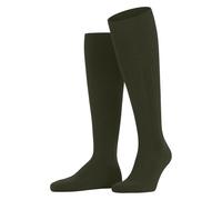 FALKE Herren Kniestrümpfe Lhasa Rib M Kh Wolle Kaschmir lang einfarbig 1 Paar, Grün Artichoke 7436, 39-42