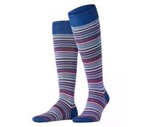FALKE Herren Kniestrümpfe Microblock M Kh Baumwolle lang gemustert 1 Paar, Blau Stonewash 6004, 43-44
