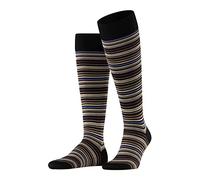 Falke Kniestrümpfe Microblock – Baumwolle – Grau/Weiß – Herren Größe 43-44 – 1 Paar