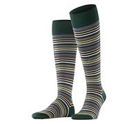 Falke Herren Kniestrümpfe Microblock M Kh Baumwolle lang gemustert Grün Hunter Green 39-40 1 Paar