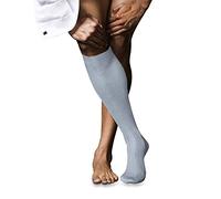 FALKE Herren No. 10 M KH Baumwolle lang einfarbig 1 Paar Chaussettes Longues, Blau (Light Blue 6594), 45-46