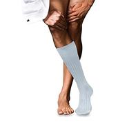 FALKE Herren Kniestrümpfe No. 13 M Kh Baumwolle lang einfarbig 1 Paar, Blau Light Blue 6594, 45-46
