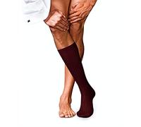 FALKE Herren Kniestrümpfe No. 13 M Kh Baumwolle lang einfarbig 1 Paar, Rot Barolo 8596, 41-42
