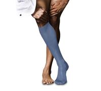 FALKE Herren Kniestrümpfe No. 9 M Kh Baumwolle lang einfarbig 1 Paar, Blau Airy Blue 6707, 45-46
