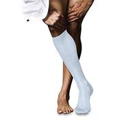 FALKE Herren Kniestrümpfe No. 9 M Kh Baumwolle lang einfarbig 1 Paar, Blau Light Blue 6594, 39-40
