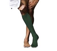 FALKE Herren Kniestrümpfe No. 9 M Kh Baumwolle lang einfarbig 1 Paar, Grün Hunter Green 7441, 43-44