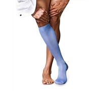 FALKE Herren Kniestrümpfe No. 9, Pure Fil d´Écosse Baumwolle, 1 Paar, Blau (Bleue 6543), 39-40