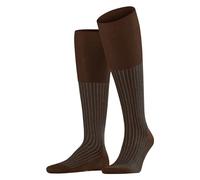 FALKE Herren Oxford Stripe M KH Baumwolle lang Gemustert 1 Paar Kniestrümpfe, Braun (Terracotta 5035), 39-40