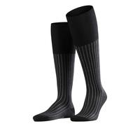 FALKE Herren Kniestrümpfe Shadow M Kh Baumwolle lang gemustert 1 Paar, Grau Grey-White 3030, 43-44