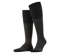 FALKE Herren Kniestrümpfe Shadow M Kh Baumwolle lang gemustert 1 Paar, Grau Grey-White 3030, 45-46