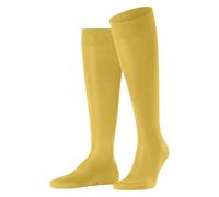 FALKE Herren Kniestrümpfe Tiago M Kh Fil d´Écosse Baumwolle lang einfarbig 1 Paar, Gelb Banana 1333, 41-42