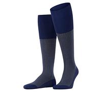 FALKE Herren Kniestrümpfe Uptown Tie M Kh Baumwolle lang gemustert 1 Paar, Blau Royal Blue 6000, 45-46