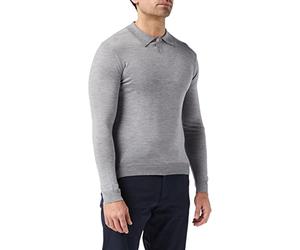 FALKE Herren Polo Button, Grey-Heather, XL, 60004