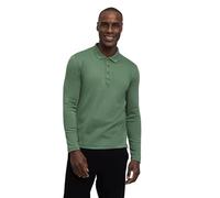 FALKE Herren Polohemd Basic Polo Shirt Longsleeve M Pl Baumwolle weich hautfreundlich bequem sehr leicht 1 Stück, Grün Schlamm 7560, S