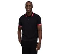 FALKE Herren Polohemd Basic Polo Shirt M Pl Baumwolle weich hautfreundlich bequem sehr leicht 1 Stück, Schwarz Black 3000, XL