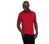 FALKE Herren Polohemd Basic Polo Shirt Piqué M Pl Baumwolle weich hautfreundlich bequem sehr leicht 1 Stück, Rot Scarlet 8070, M