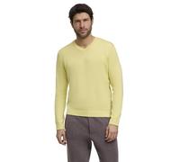FALKE Herren Pullover Basic Apparel V-Neck M Pu Baumwolle elegant klassisch für Business und Freizeit mit V-Ausschnitt 1 Stück, Gelb Hay 1105, L