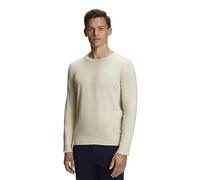 FALKE Herren Pullover Basic Cotton Crew Neck M Pu Baumwolle elegant klassisch Business Freizeit mit Rundhalsausschnitt 1 Stück, Beige Ivory 2062, L