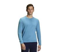 FALKE Herren Pullover Basic Cotton Crew Neck M Pu Baumwolle elegant klassisch Business Freizeit mit Rundhalsausschnitt 1 Stück, Blau Azzurro 6894, XL