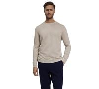 FALKE Herren Pullover Basic New Merino Crew Neck M Pu Wolle elegant klassisch Business Freizeit mit Rundhalsausschnitt 1 Stück, Beige Melange 4043, 3XL