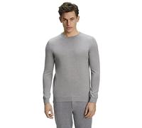 FALKE Herren Pullover Basic New Merino Crew Neck M Pu Wolle elegant klassisch Business Freizeit mit Rundhalsausschnitt 1 Stück, Grau Light Grey 3400, XL