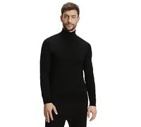 FALKE Herren Pullover Basic Roll Neck Rollkragen M Pu Wolle elegant klassisch für Business und Freizeit mit Rollkragen 1 Stück, Schwarz Black 3000, 3XL