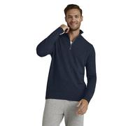 FALKE Herren Pullover Luxury Classic Halfzip M Pu Kaschmir hochwertig elegant wärmend für kalte Temperaturen 1 Stück, Blau Space Blue 6116, XL