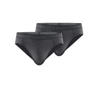FALKE Herren Slip Daily Comfort 2-Pack M BR Baumwolle atmungsaktiv 2 Stück, Grau (Dark Grey - Heather 3278), XL