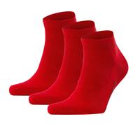 FALKE Herren Sneaker 3er Pack - Cool 24/7, Socken, Klimaaktivsohle, Unifarben 39-40 Rot