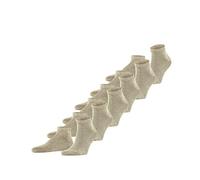 FALKE Herren Sneakersocken Happy 6-Pack M SN Baumwolle kurz einfarbig 6 Paar, Beige (Sand Melange 4650), 47-50
