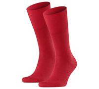 FALKE Herren Socken 2er Pack - Airport, Kurzstrumpf, Freizeit- und Business-Socken, Unifarben 39-40 Rot