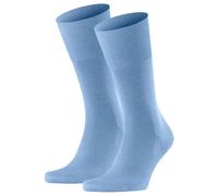 FALKE Herren Socken 2er Pack - Airport, Kurzstrumpf, Freizeit- und Business-Socken, Unifarben 47-48 Blau