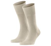 FALKE Herren Socken 2er Pack - Airport, Kurzstrumpf, Freizeit- und Business-Socken, Unifarben Beige 43-44