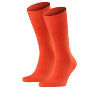 FALKE Herren Socken 2er Pack - Airport, Kurzstrumpf, Freizeit- und Business-Socken, Unifarben Orange (Ziegel) 39-40