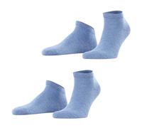 FALKE Herren Socken, 2er Pack - Happy, Sneakersocken, Baumwolle Blau 43-46