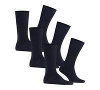 FALKE Herren Socken Airport 3-Pack M SO Wolle Baumwolle einfarbig 3 Paar, Blau (Dark Navy 6370), 43-44