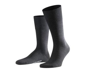 FALKE Herren Socken Airport - Freizeit- und Business-Socken, Uni, Vorteilspack Anthrazit meliert 41-42 1er Pack