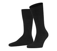 FALKE Herren Socken Airport M So Wolle Baumwolle einfarbig 1 Paar, Grau Anthracite Melange 3080, 47-48